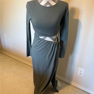 NWT Astr Asymmetrical Long Sleeve Cut Out Dress
